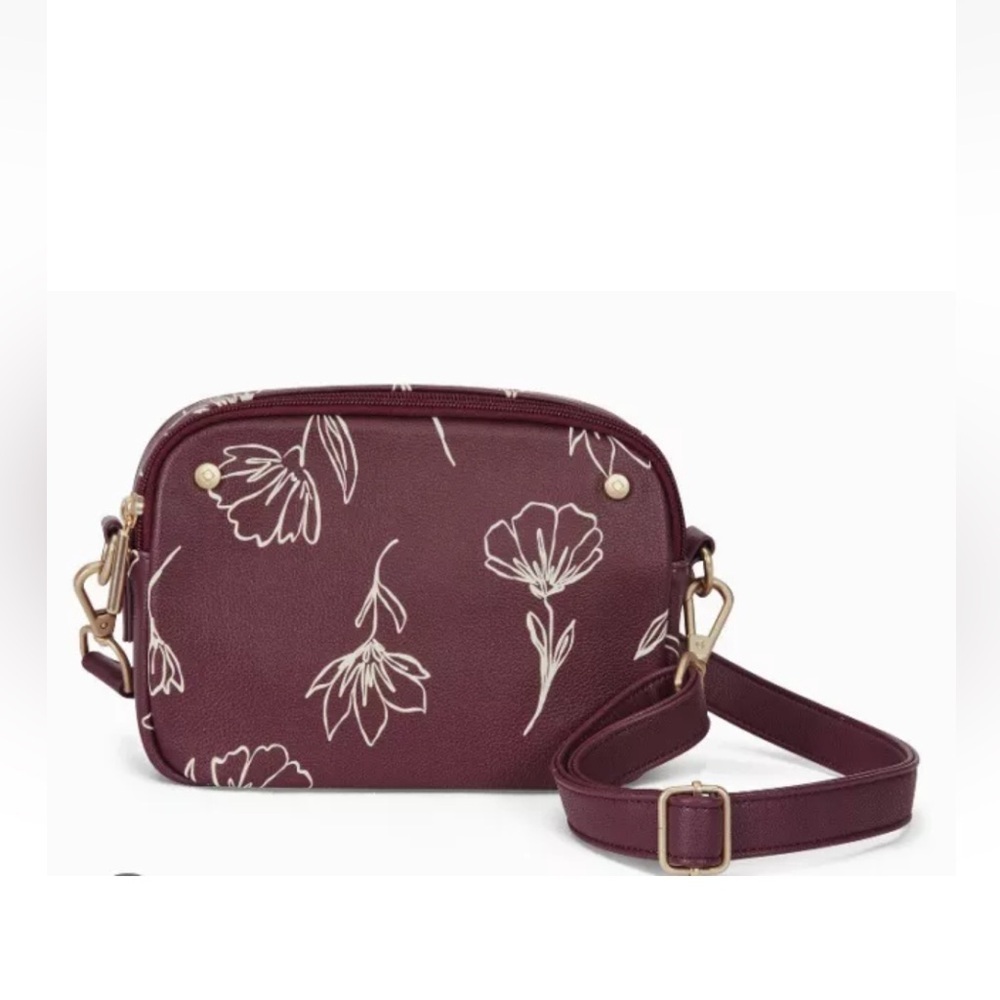 Thirty One Bags Double Zipped Crossbody NWT